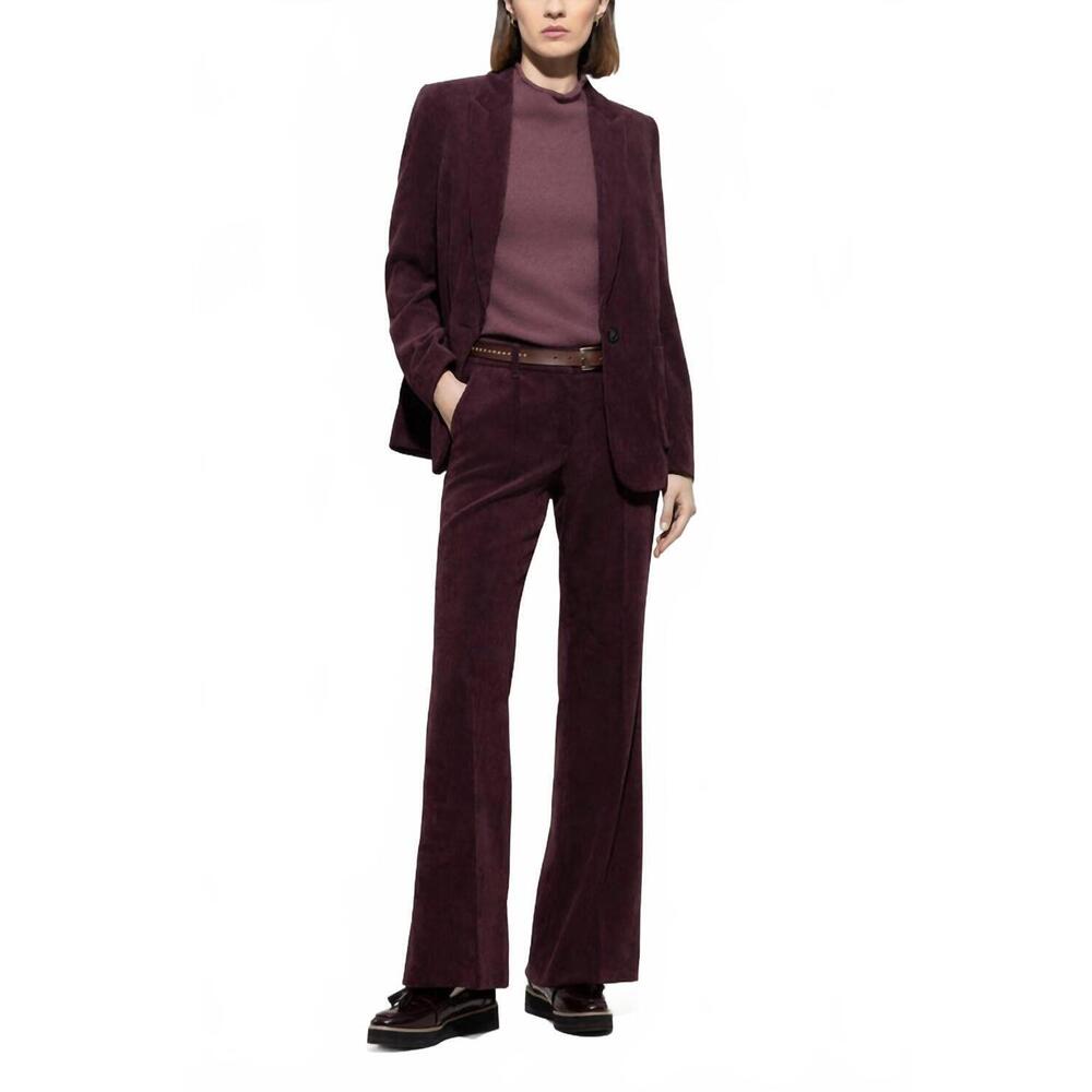 NEW LUISA CERANO flare corduroy trousers in burgundy